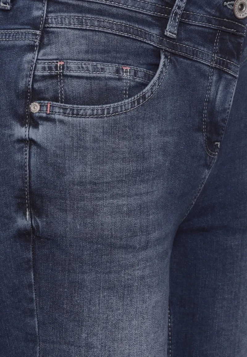 Cecil Jeans*High Waist Jeans mid blue used wash