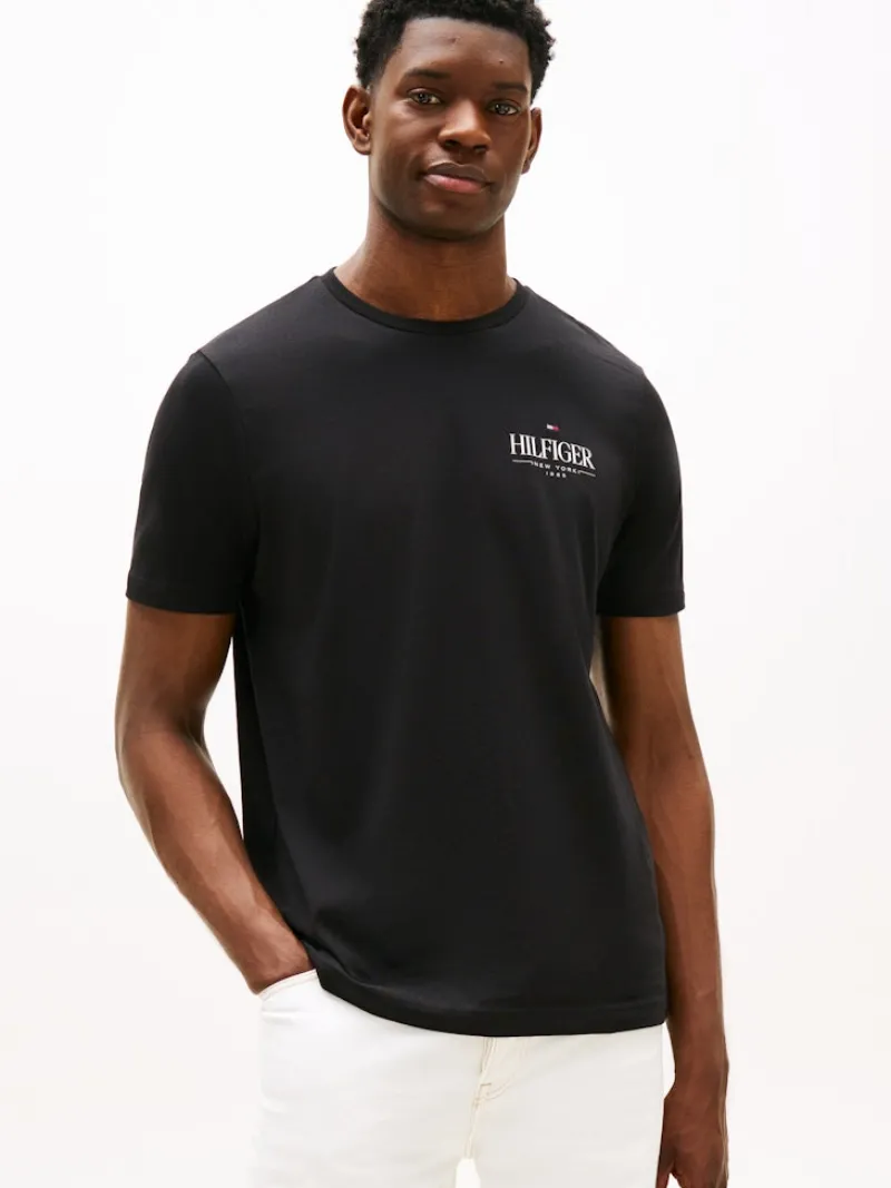 Tommy Hilfiger Shirts|Big Boys*HILFIGER STACK TEE Black