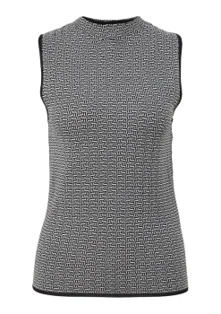 Comma Pullover & Sweatshirts*Hochgeschlossenes Stricktop Schwarz