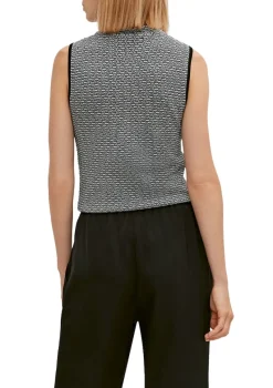 Comma Pullover & Sweatshirts*Hochgeschlossenes Stricktop Schwarz