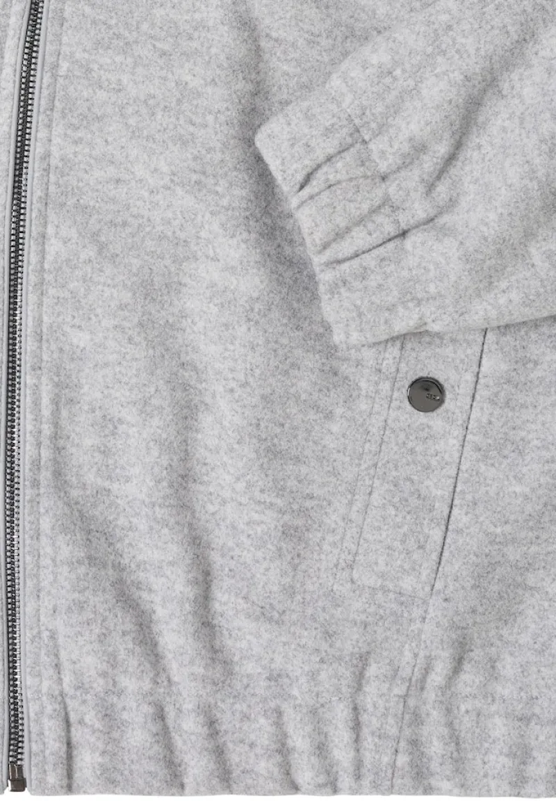 Cecil Jacken*Hoodie Blouson in Wolloptik luna grey melange