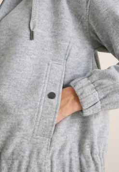 Cecil Jacken*Hoodie Blouson in Wolloptik luna grey melange