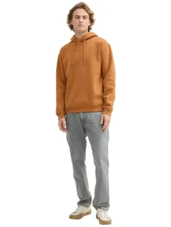 Tom Tailor Denim Pullover & Sweatshirts*Hoodie mit Bio-Baumwolle deep cognac