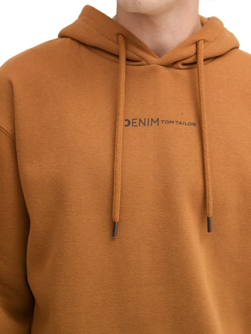 Tom Tailor Denim Pullover & Sweatshirts*Hoodie mit Bio-Baumwolle deep cognac