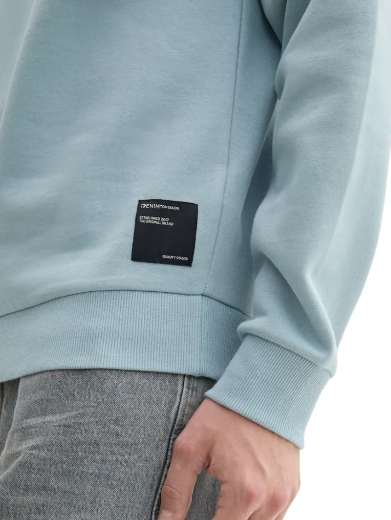 Tom Tailor Denim Pullover & Sweatshirts*Hoodie mit Logo-Details light grey mint