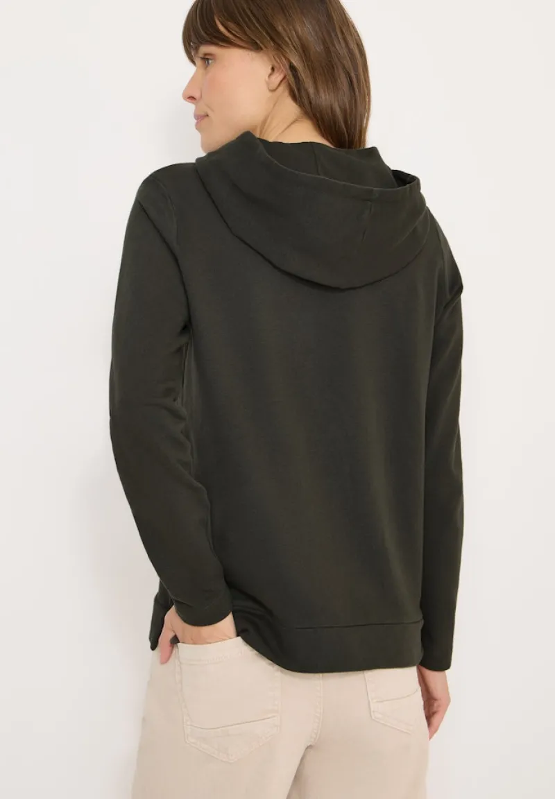 Cecil Shirts*Hoodie mit Schmucksteinen raw khaki