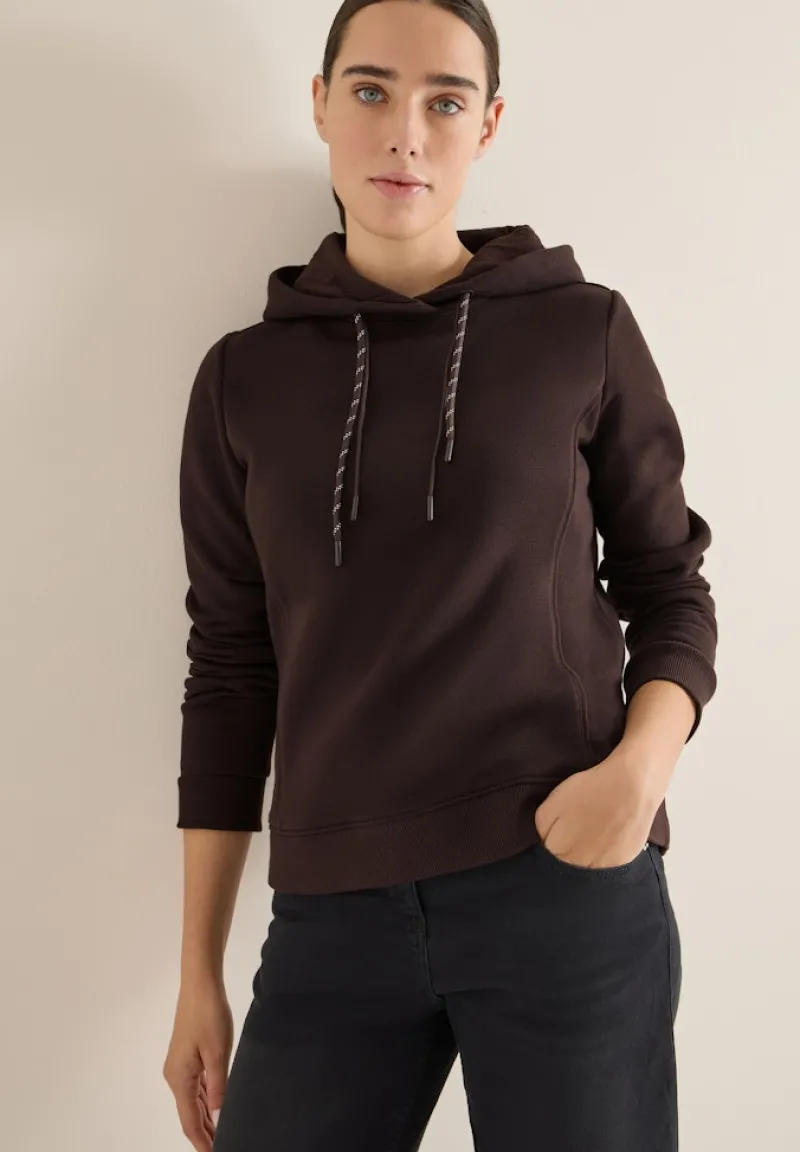 Cecil Pullover & Sweatshirts*Hoodie mit Stickerei tartufo brown
