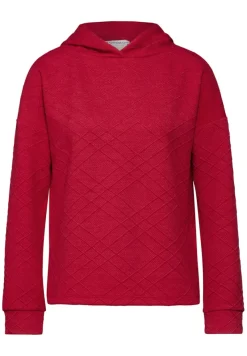 Street One Shirts*Hoodie mit Struktur autumn red