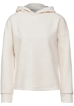 Street One Shirts*Hoodie mit Struktur lucid white