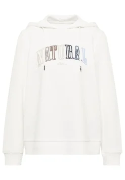Cecil Pullover & Sweatshirts*Hoodie mit Wording vanilla white
