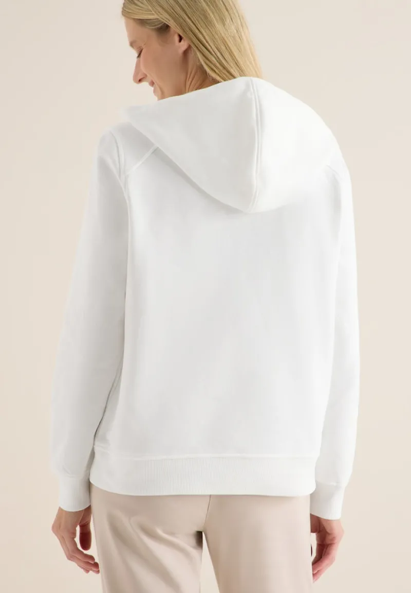 Cecil Pullover & Sweatshirts*Hoodie mit Wording vanilla white