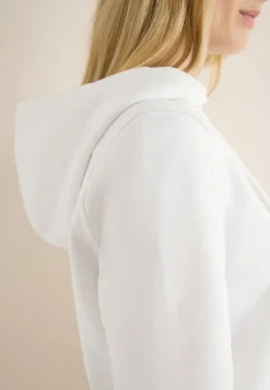 Cecil Pullover & Sweatshirts*Hoodie mit Wording vanilla white