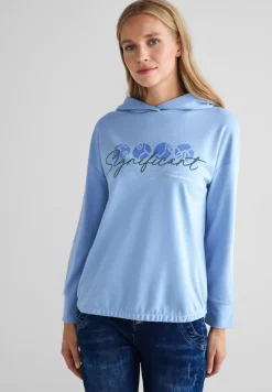 Street One Pullover & Sweatshirts*Hoodie Shirt mit Kapuze bay blue