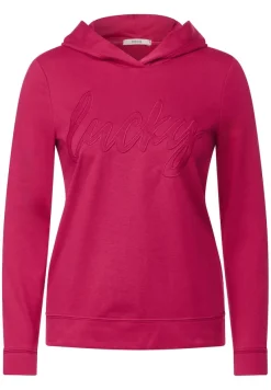 Cecil Pullover & Sweatshirts*Hoodie Shirt mit Wording cosy coral