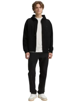 Tom Tailor Denim Pullover & Sweatshirts*Hoodie Sweatjacke mit Logo-Print Black