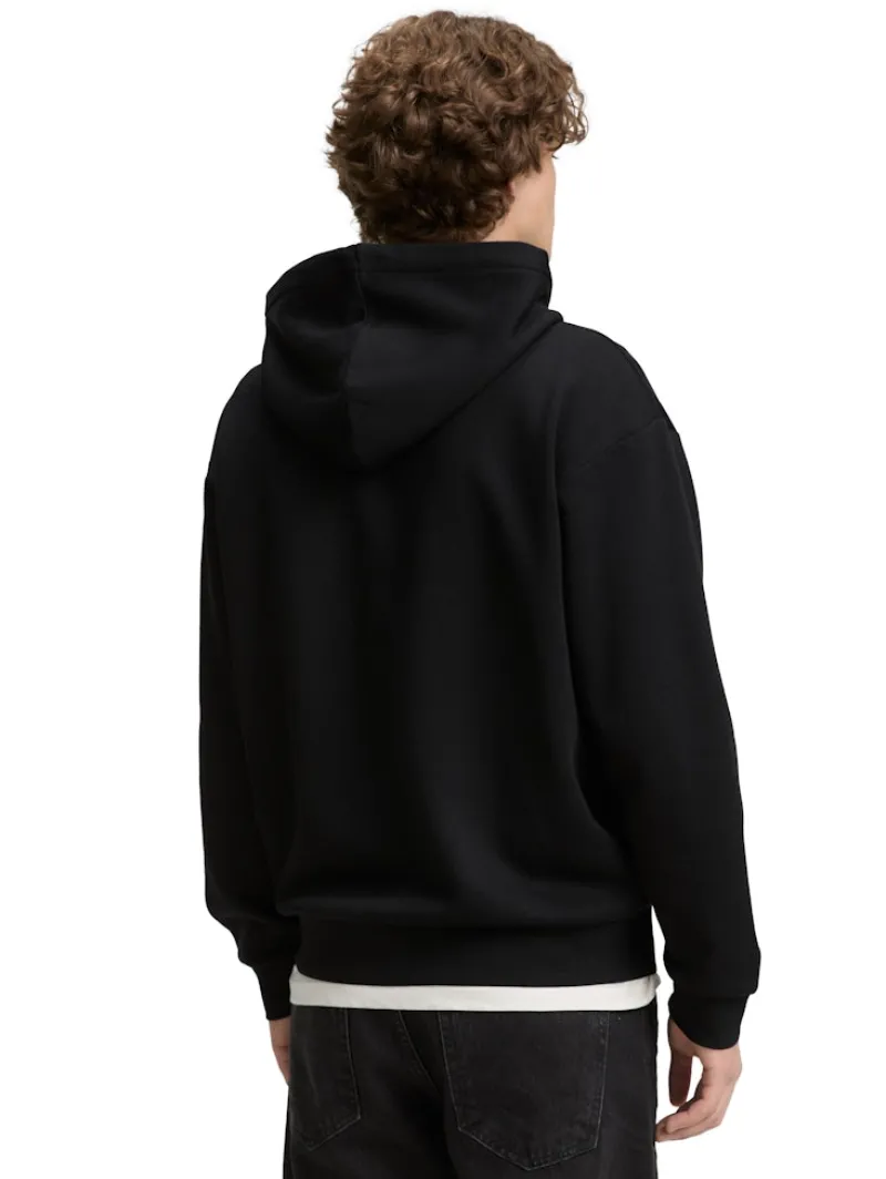 Tom Tailor Denim Pullover & Sweatshirts*Hoodie Sweatjacke mit Logo-Print Black