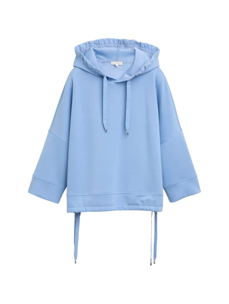 Tom Tailor Pullover & Sweatshirts*Hoodie Sweatshirt aus Scuba flawless blue