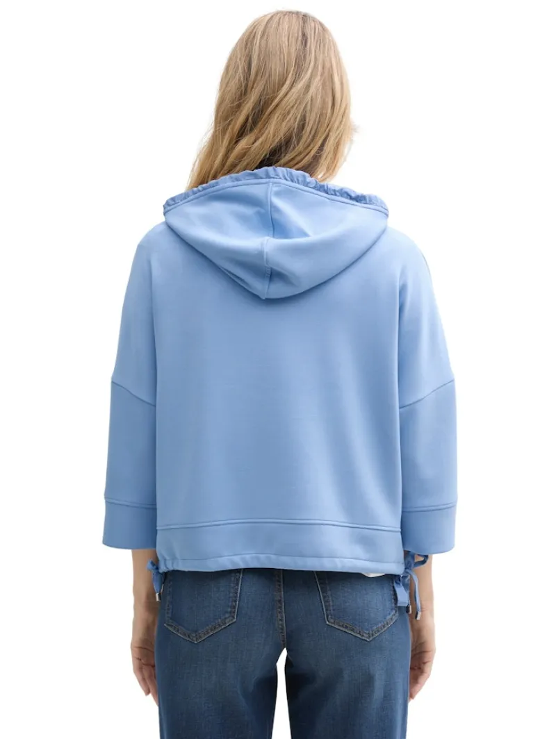 Tom Tailor Pullover & Sweatshirts*Hoodie Sweatshirt aus Scuba flawless blue