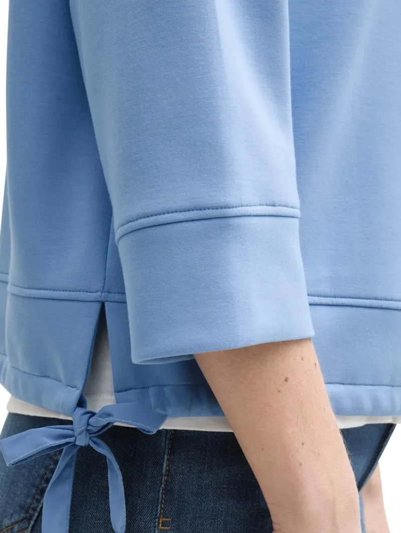 Tom Tailor Pullover & Sweatshirts*Hoodie Sweatshirt aus Scuba flawless blue
