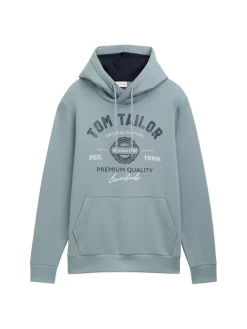 Tom Tailor Pullover & Sweatshirts|Big Boys*Hoodie Sweatshirt mit Logo-Print grey mint