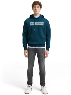 Tom Tailor Denim Pullover & Sweatshirts*Hoodie Sweatshirt mit Print deep pond green