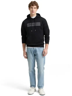 Tom Tailor Denim Pullover & Sweatshirts*Hoodie Sweatshirt mit Print night watch black