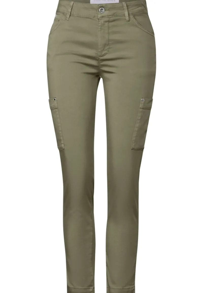STREET ONE STUDIO Hosen*Hose im Cargo-Look trekking green