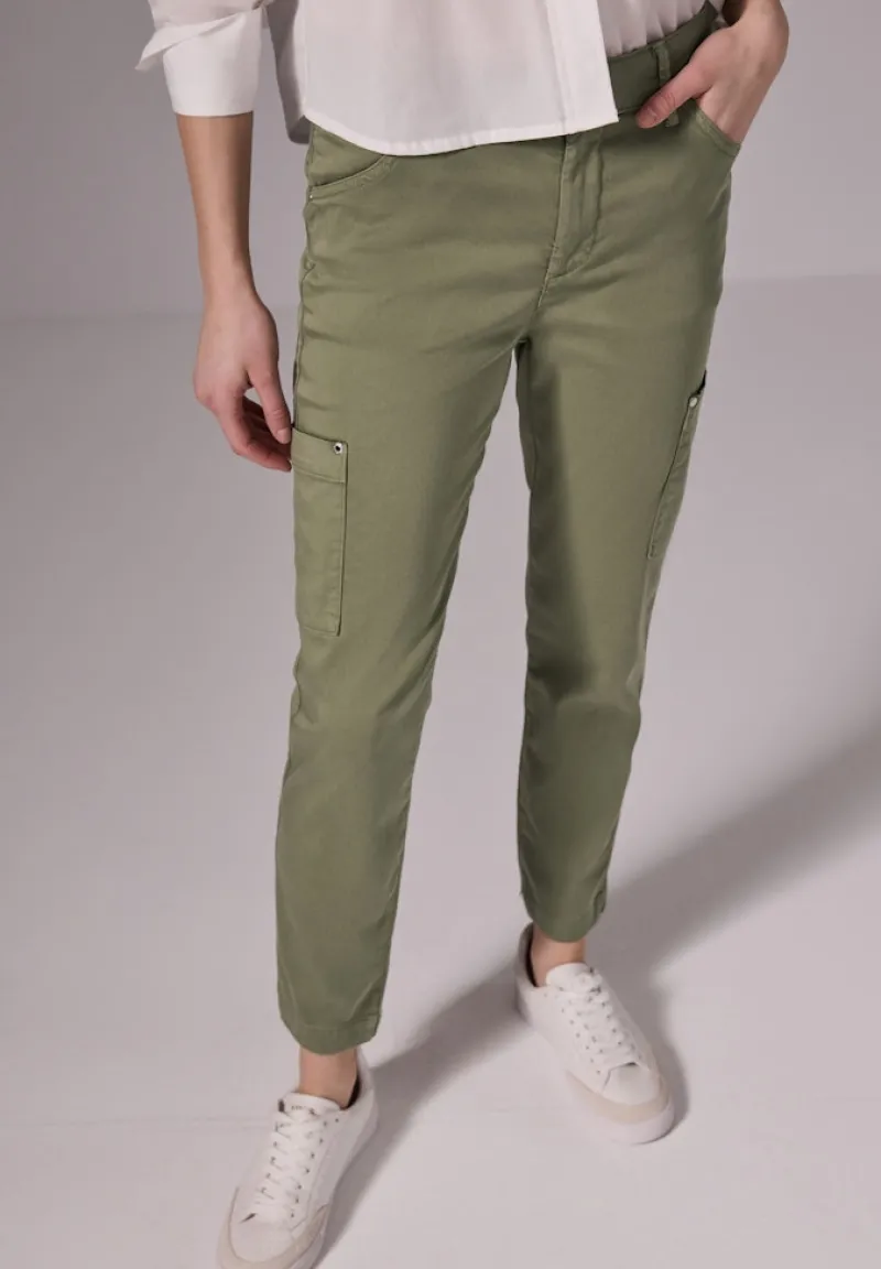 STREET ONE STUDIO Hosen*Hose im Cargo-Look trekking green