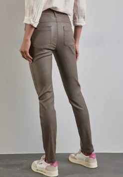 Street One Hosen*Hose mit Coating cedar brown