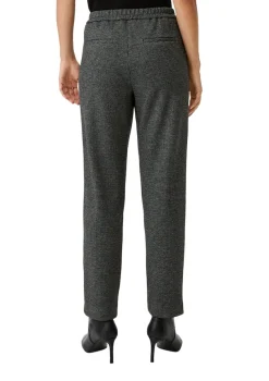 Comma Hosen*Hose mit Pepita-Muster Schwarz