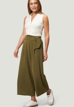 Zero Hosen*Hose mit weitem Bein und Gürtel 26 Inch dark olive