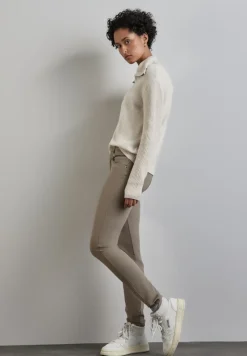 Street One Hosen*Hose mit Zipper Details ashen maple beige