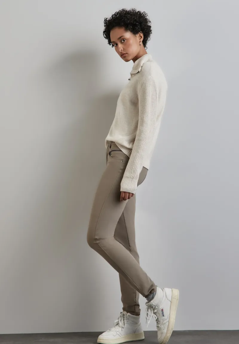 Street One Hosen*Hose mit Zipper Details ashen maple beige