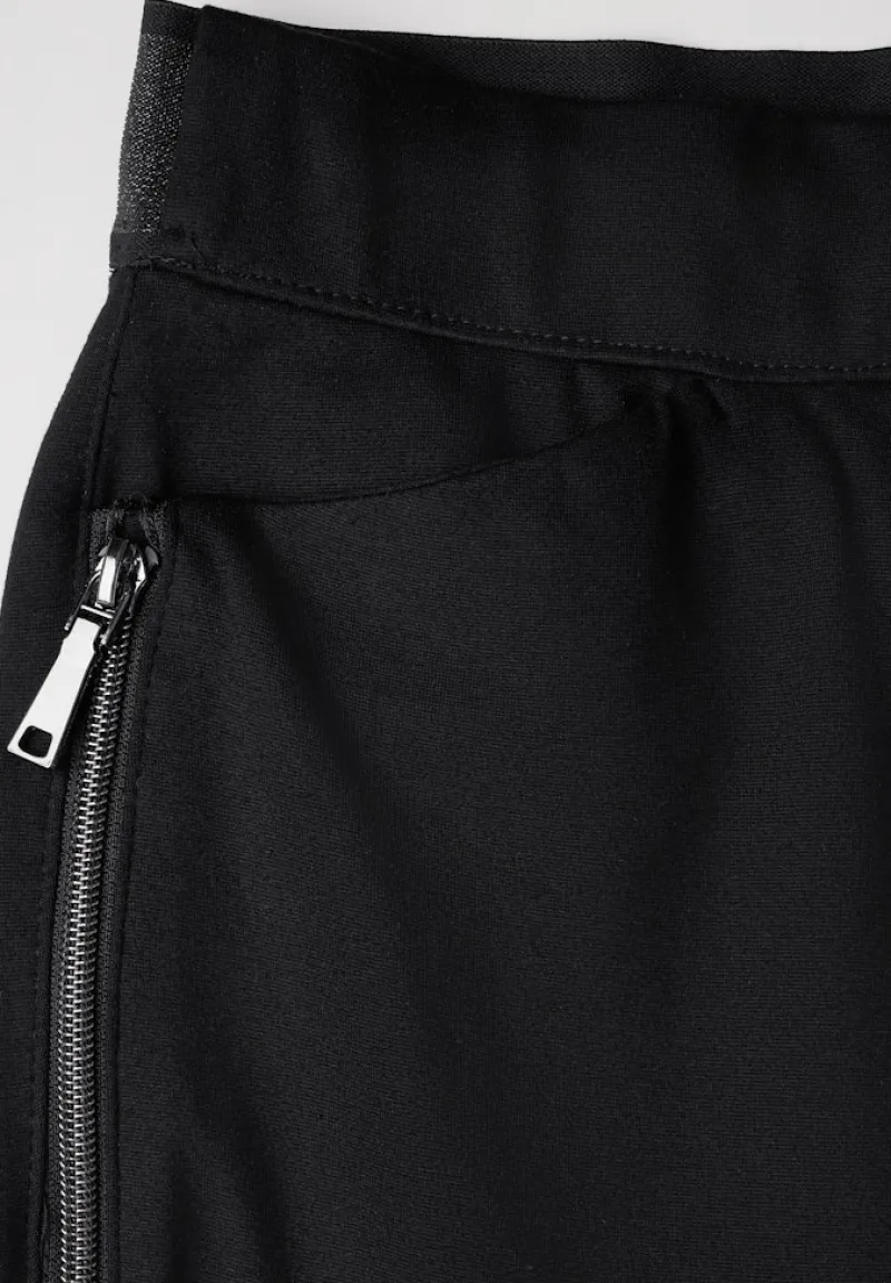 Cecil Hosen*Hose mit Zipper Details Black