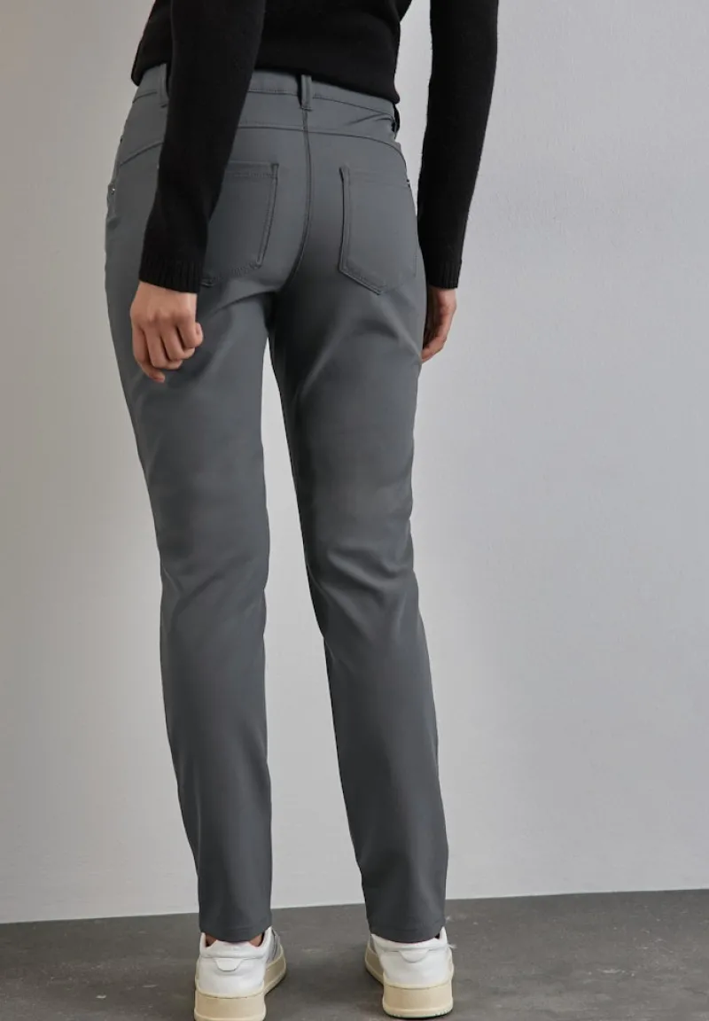 Street One Hosen*Hose mit Zipper Details storm grey