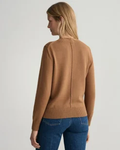 Gant Pullover & Sweatshirts*Icon G Rundhalspullover aus Baumwolle roasted walnut
