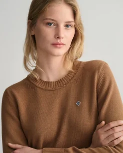 Gant Pullover & Sweatshirts*Icon G Rundhalspullover aus Baumwolle roasted walnut