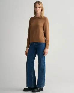 Gant Pullover & Sweatshirts*Icon G Rundhalspullover aus Baumwolle roasted walnut