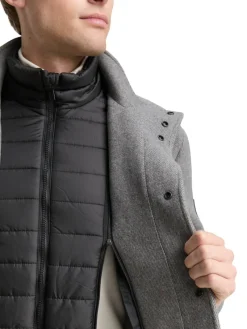 Tom Tailor Jacken|Big Boys*2-in-1 Wolljacke mit abnehmbarer Innenjacke light stone grey wool twill