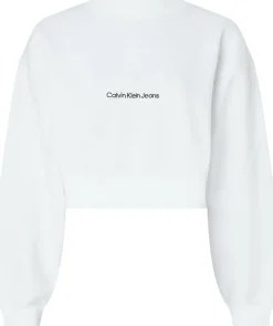 Calvin Klein Jeans Pullover & Sweatshirts*INSTITUTIONAL MOCK NECK Bright White