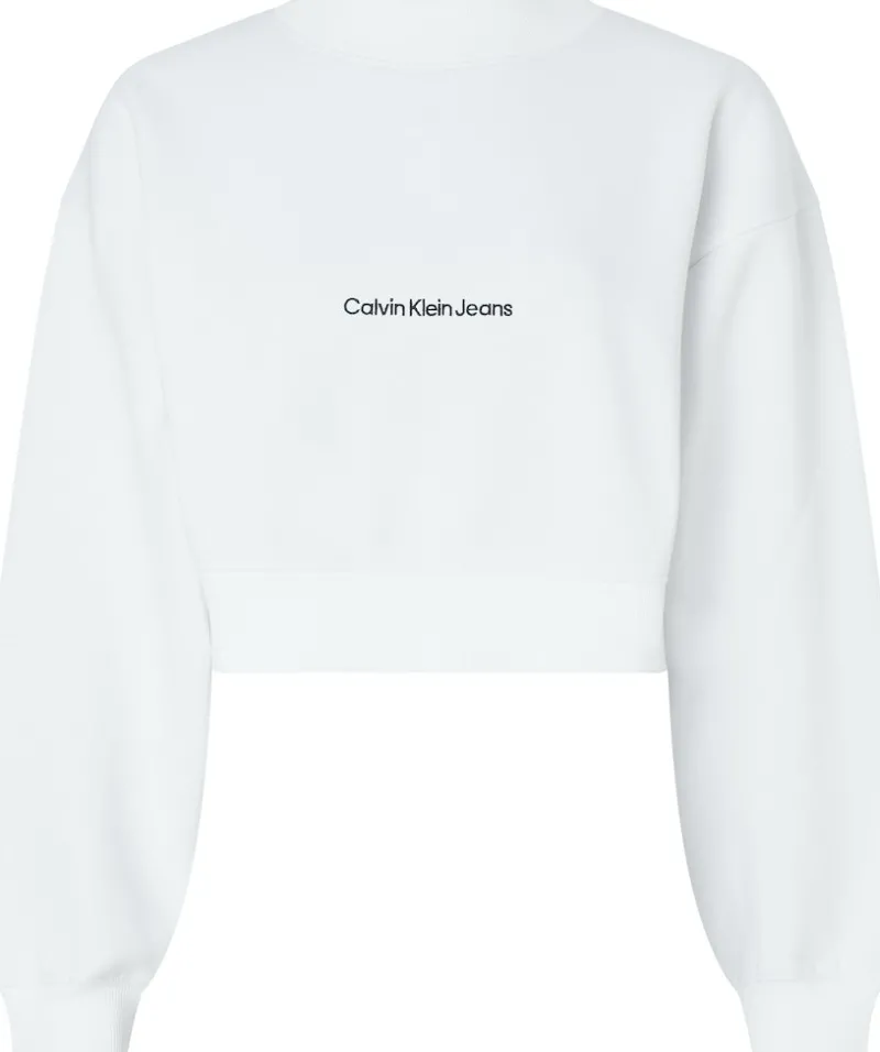 Calvin Klein Jeans Pullover & Sweatshirts*INSTITUTIONAL MOCK NECK Bright White