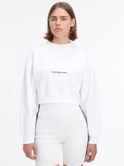 Calvin Klein Jeans Pullover & Sweatshirts*INSTITUTIONAL MOCK NECK Bright White