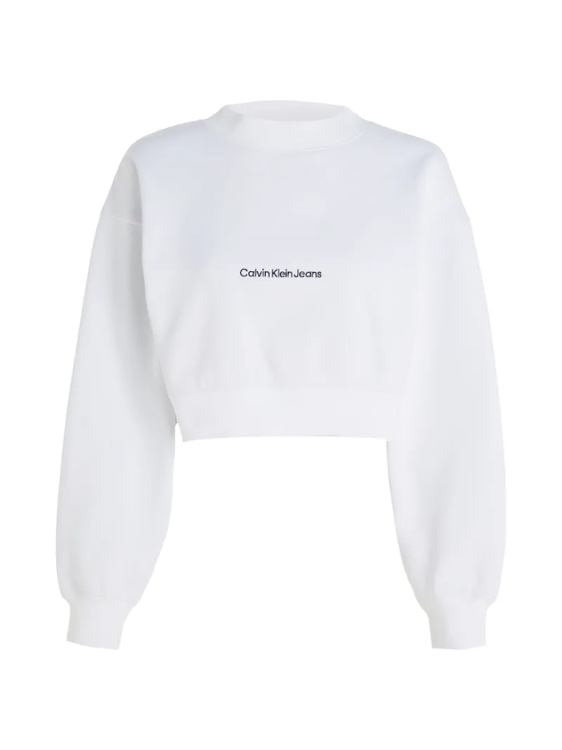 Calvin Klein Jeans Pullover & Sweatshirts*INSTITUTIONAL MOCK NECK Bright White