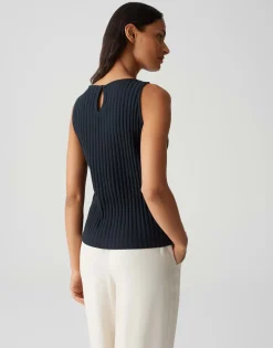 Opus Shirts*Ipoma slit coal blue