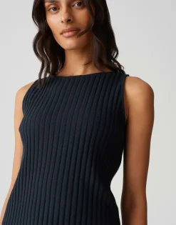 Opus Shirts*Ipoma slit coal blue