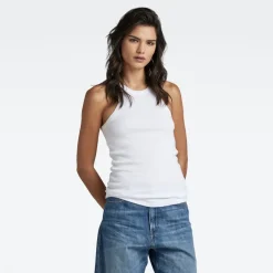 G-star Raw Shirts*Italian army ultra slim tank top white