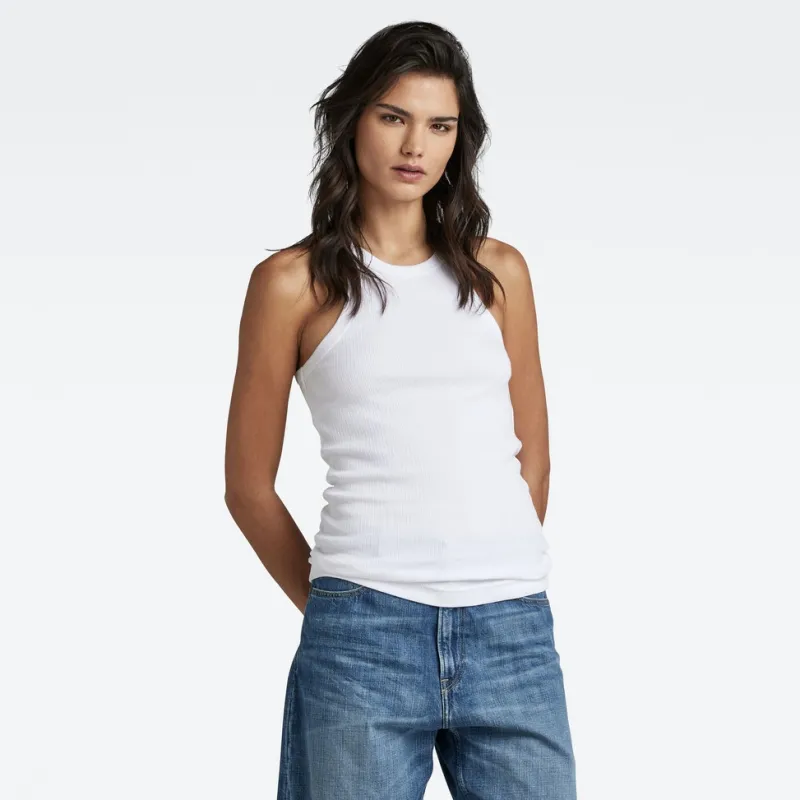 G-star Raw Shirts*Italian army ultra slim tank top white