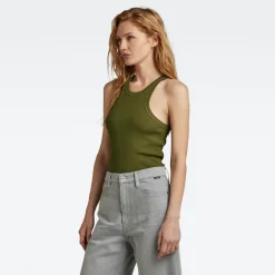 G-star Raw Shirts*Italian army ultra slim tank top wmn avocado