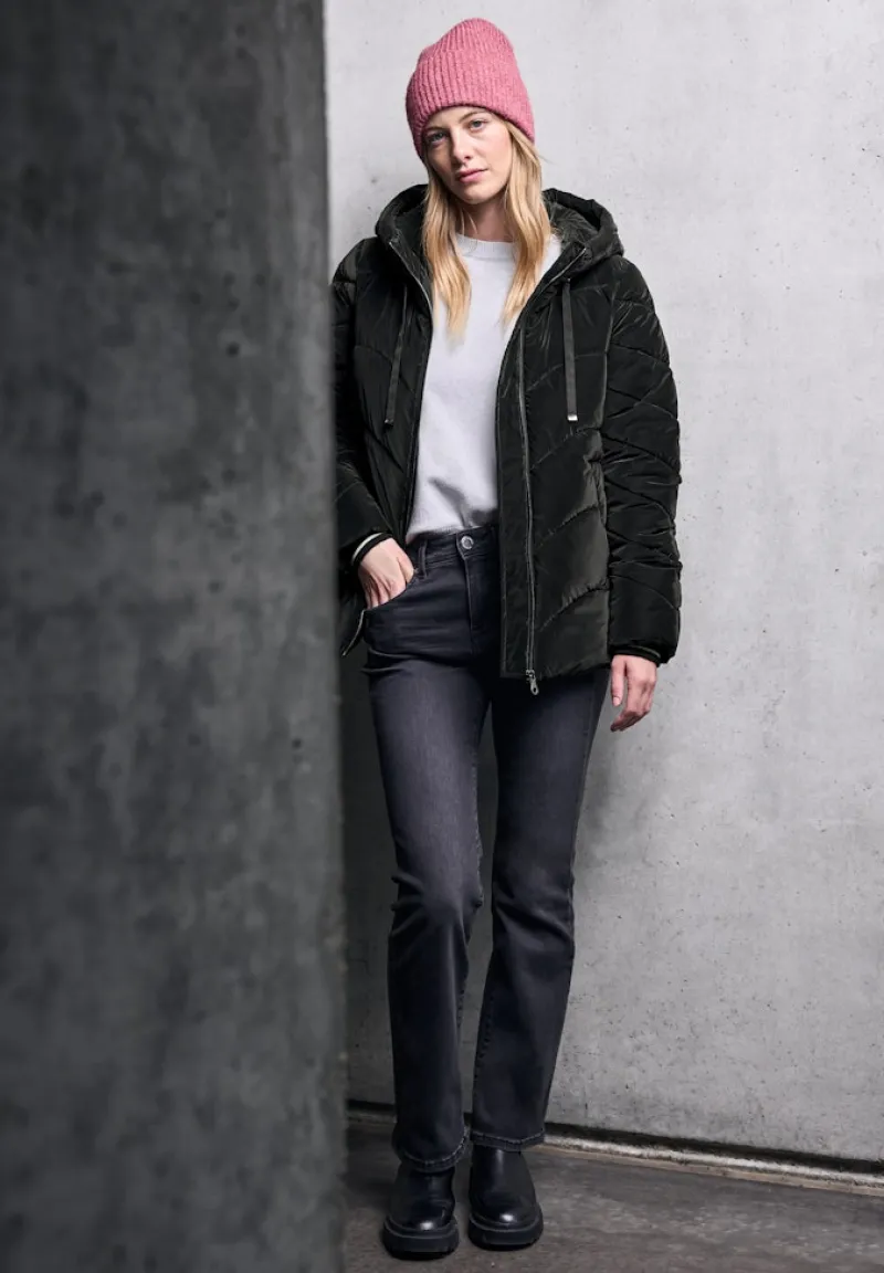 STREET ONE STUDIO Jacken*Jacke mit Wellen-Steppung Black