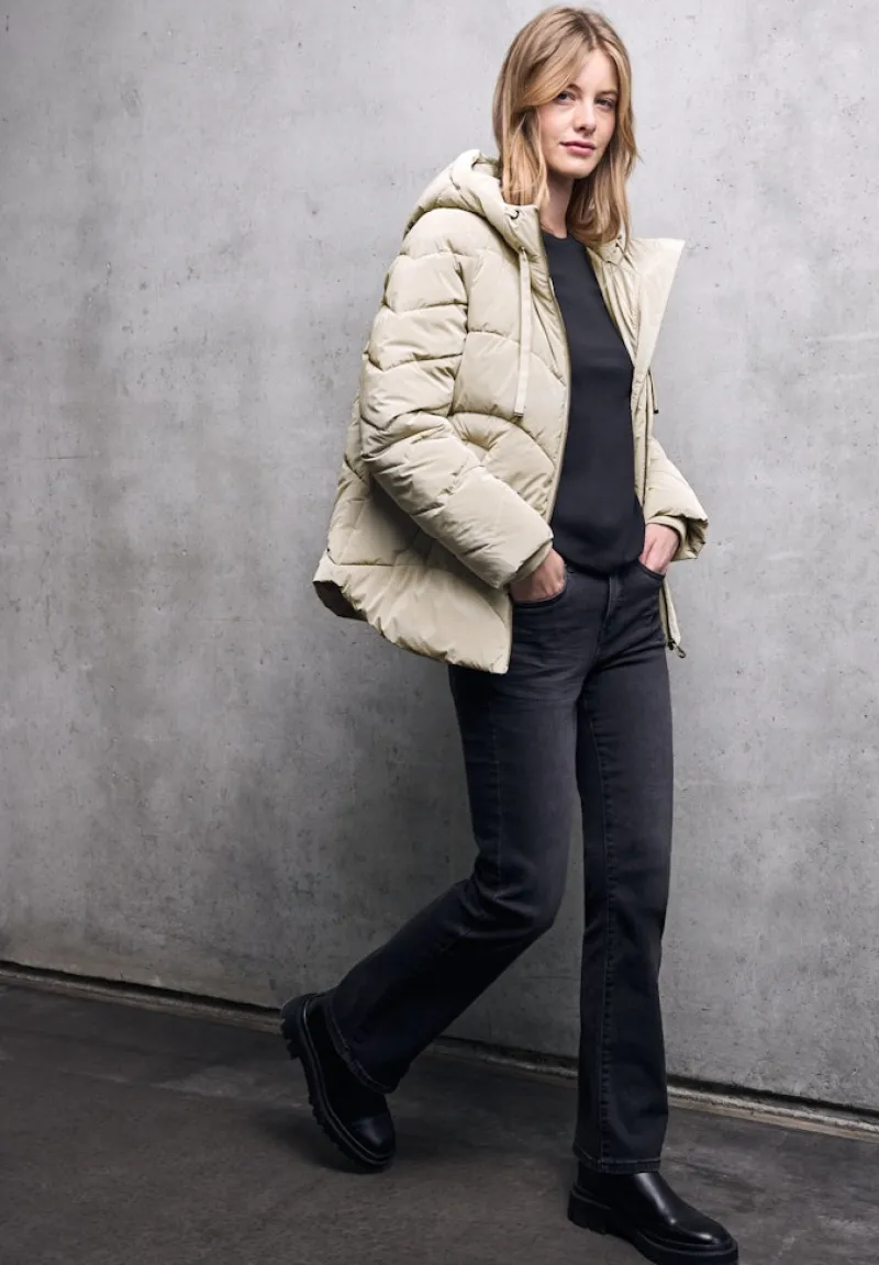 STREET ONE STUDIO Jacken*Jacke mit Wellen-Steppung lunar stone